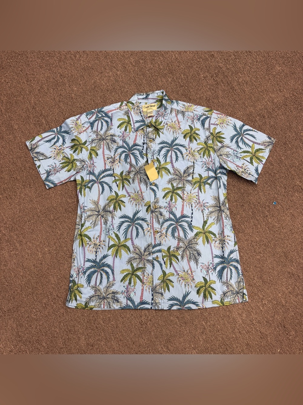 New Men’s Large Cooke Street Honolulu Short Sleeve Button Up Hawaiian Shirt